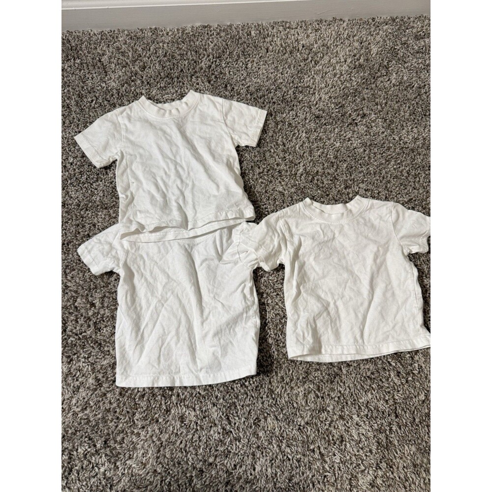 Gerber Baby White T Shirts 18 Months 3 Pack Short Sleeve Cotton Basics